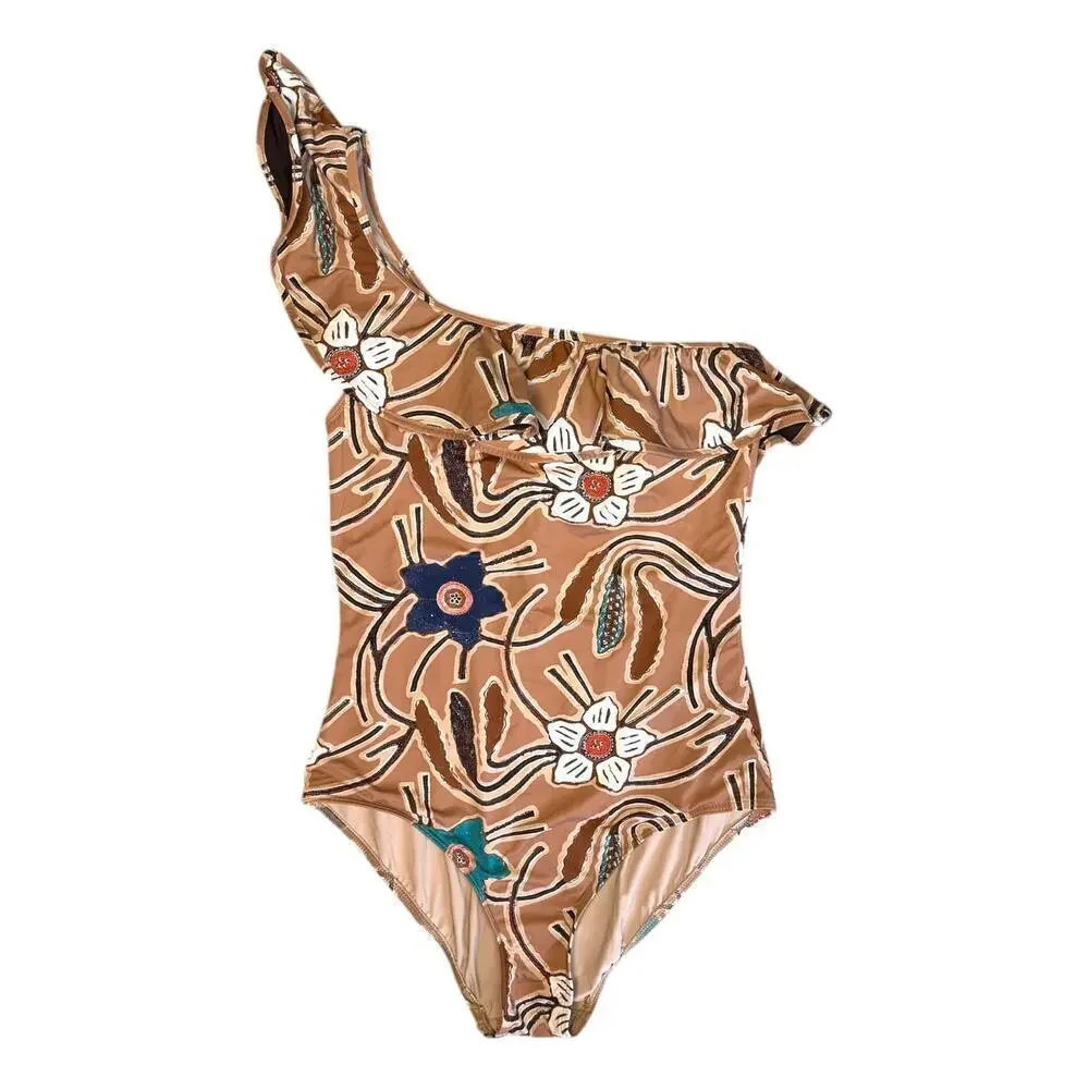 Ulla Johnson Martina Maillot Swimsuit + Biarritz Floral Print Tunic Small Set